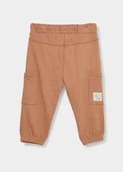 Pantaloni cargo in french terry di puro cotone bimbo