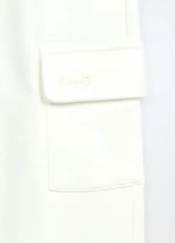 Pantaloni cargo in french terry di misto cotone bambina