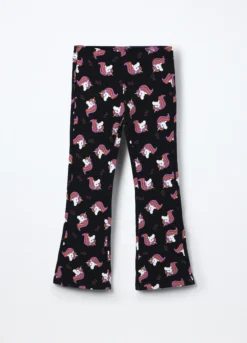Pantaloni flare fit in cotone stretch bambina