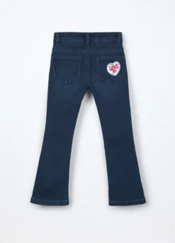 Pantaloni flare fit in denim bambina