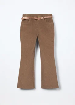 Pantaloni flare fit in velluto bambina