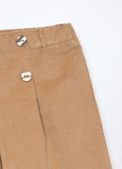 Pantaloni in costina di cotone stretch neonata