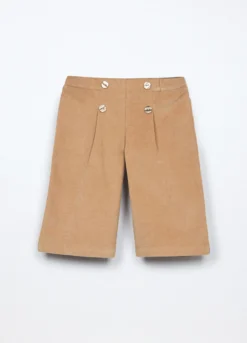 Pantaloni in costina di cotone stretch neonata