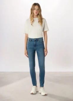 Pantaloni in cotone stretch donna