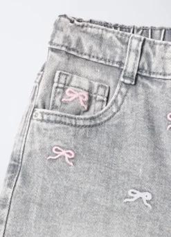 Pantaloni in denim di puro cotone Fit Balloon bambina