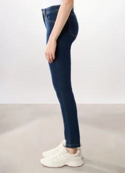Pantaloni in denim misto cotone donna