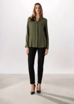 Pantaloni in denim misto cotone donna