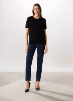 Pantaloni in denim misto cotone donna