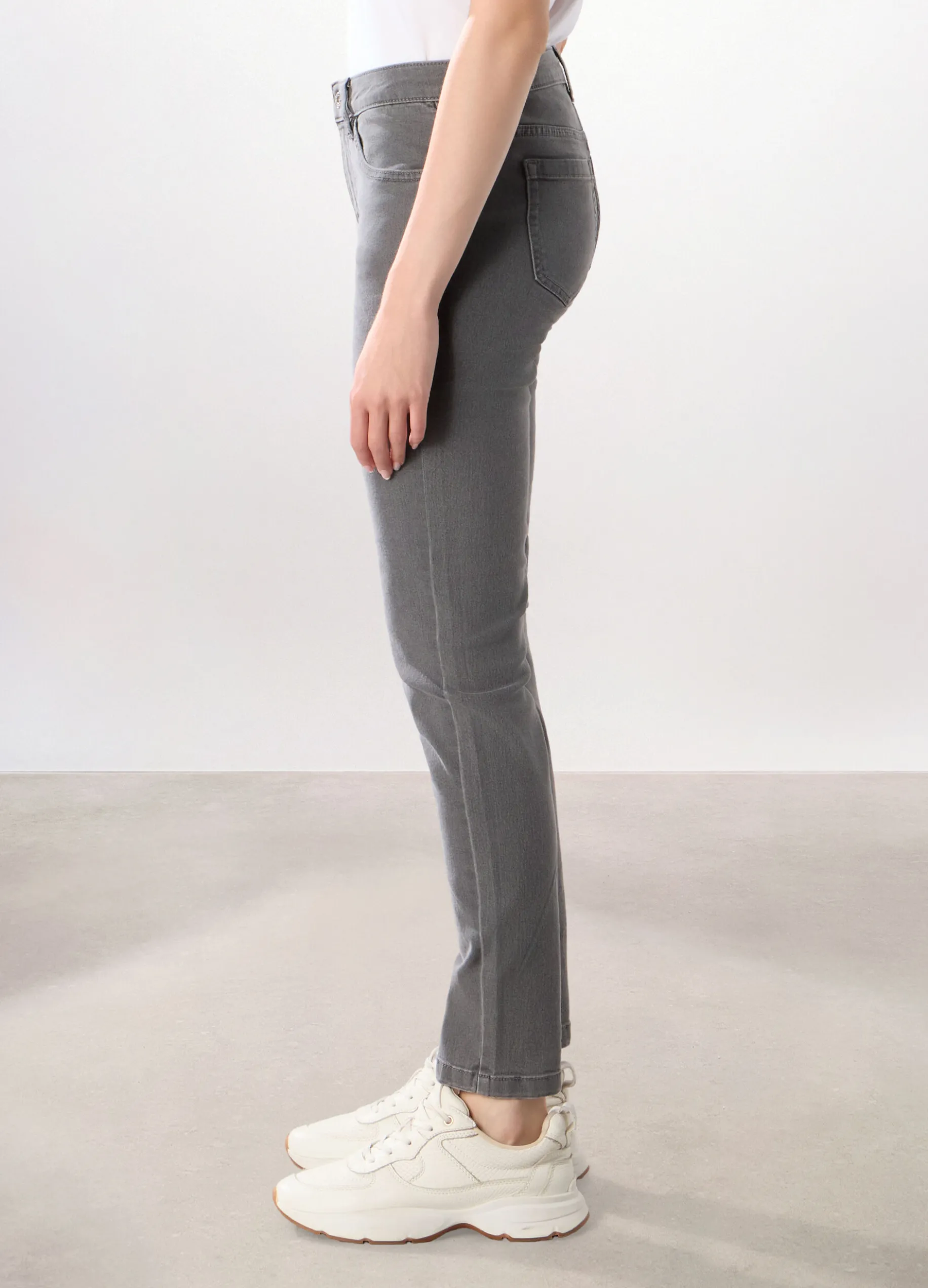 Pantaloni in denim misto cotone donna