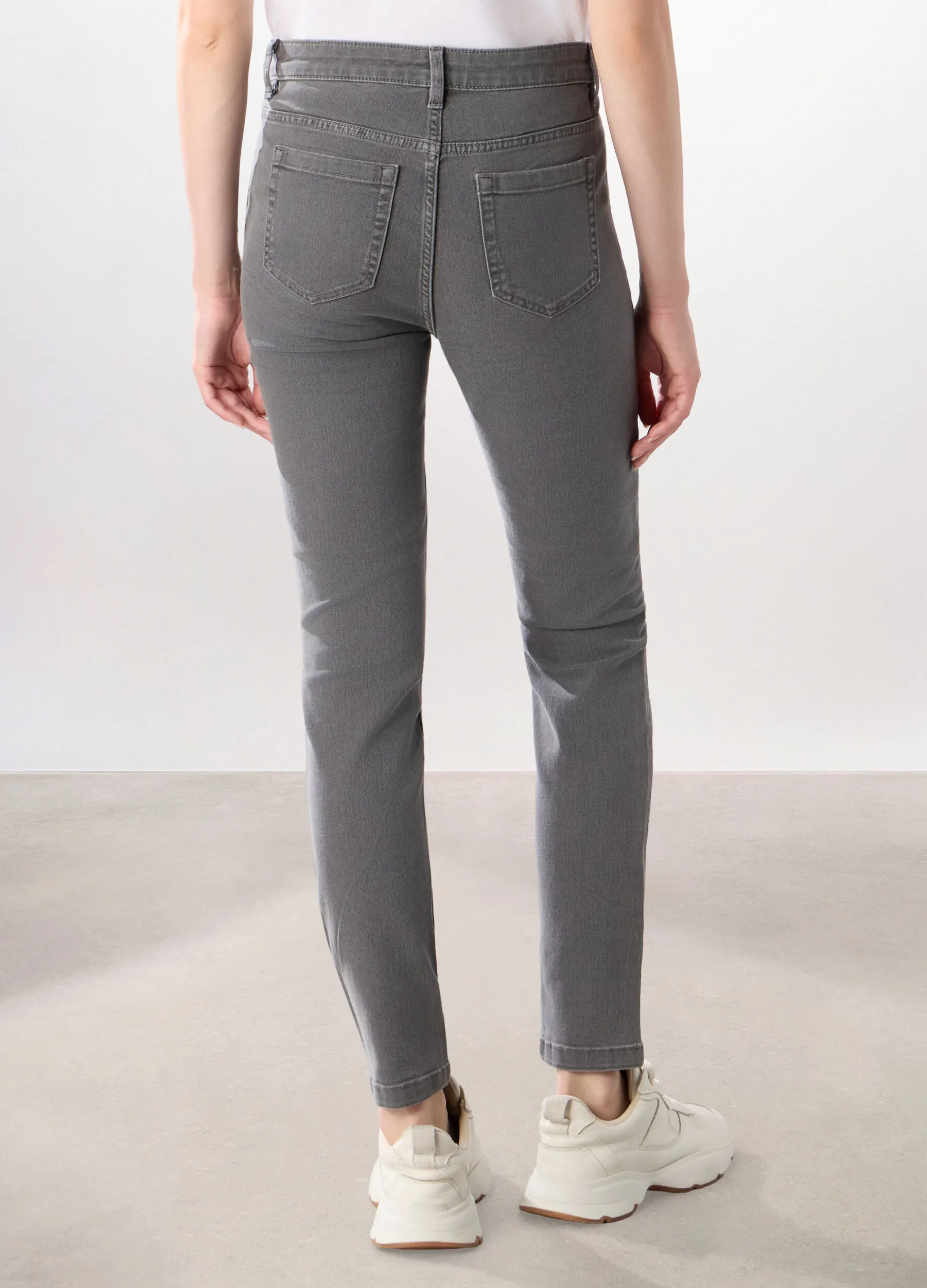 Pantaloni in denim misto cotone donna