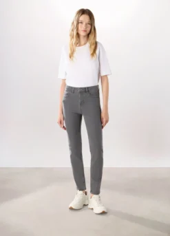 Pantaloni in denim misto cotone donna