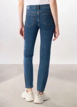 Pantaloni in denim misto cotone donna