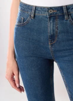 Pantaloni in denim misto cotone donna