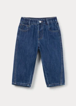 Pantaloni in denim misto cotone bimbo