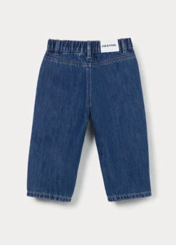 Pantaloni in denim misto cotone bimbo