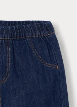Pantaloni in denim misto cotone bimbo