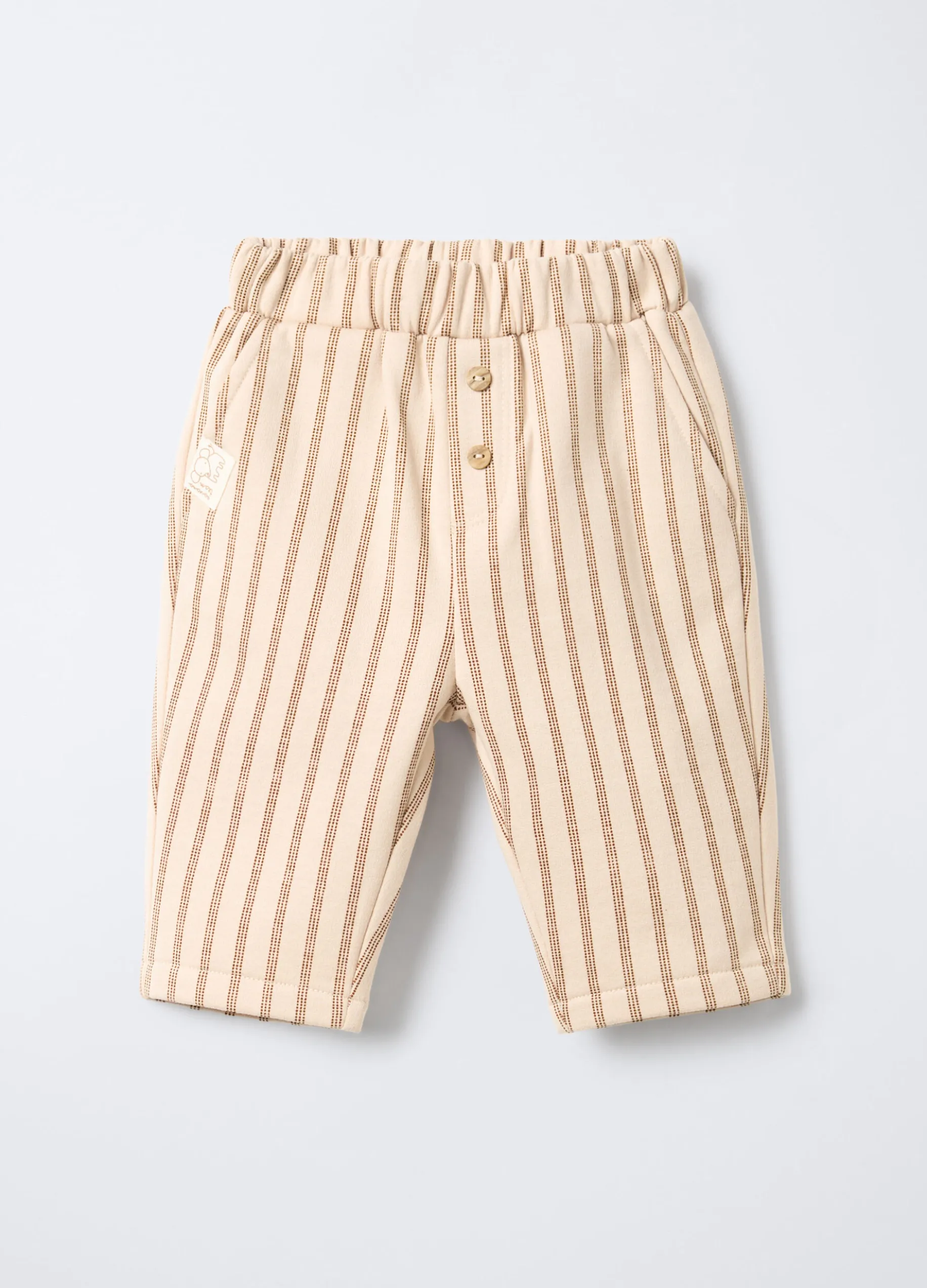 Pantaloni in felpa misto cotone neonato