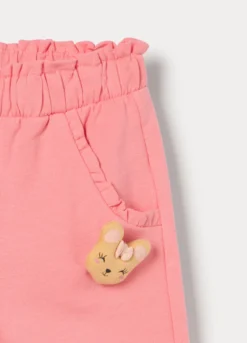 Pantaloni in french terry di cotone stretch bimba