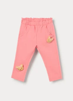 Pantaloni in french terry di cotone stretch bimba