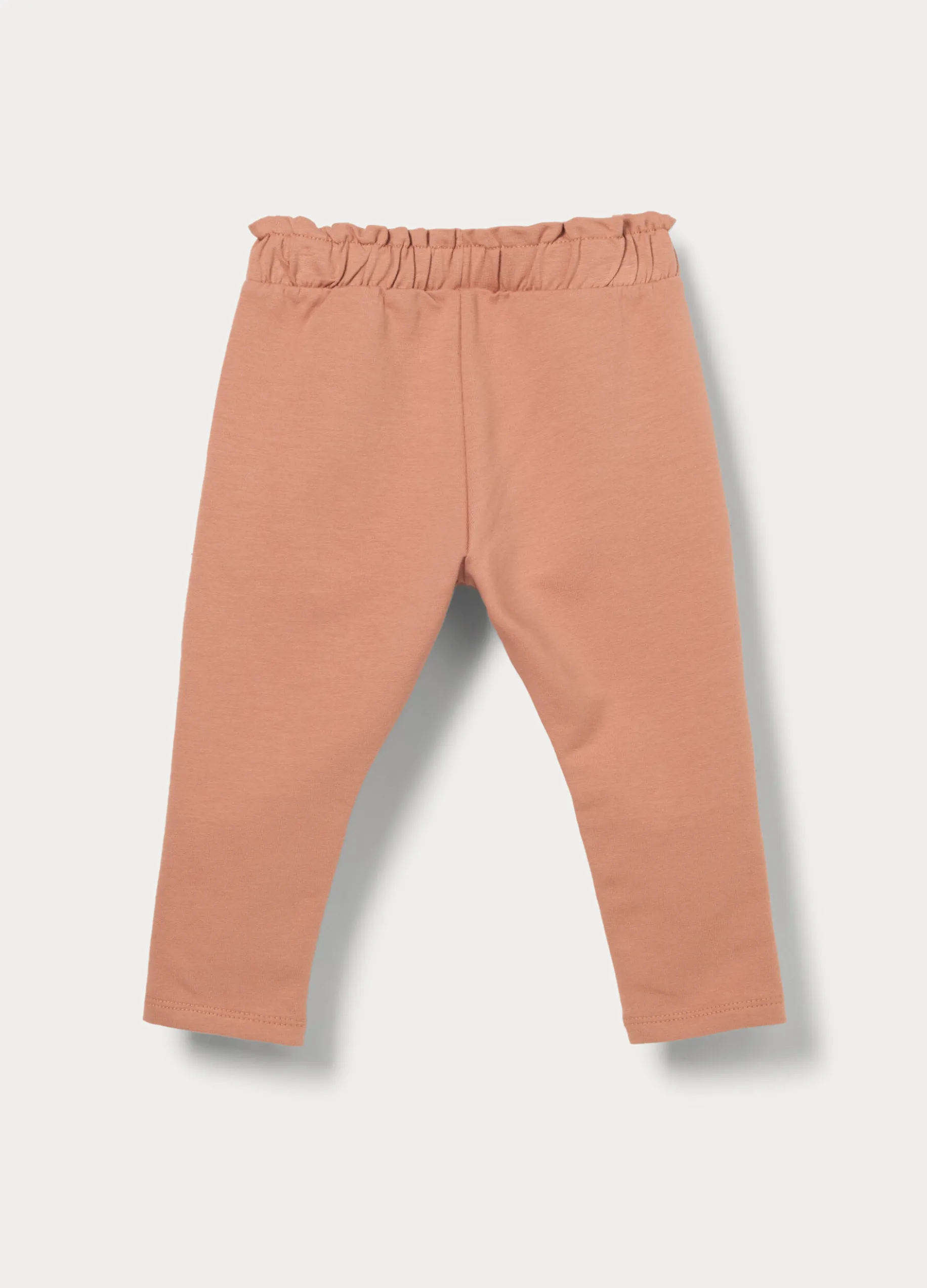Pantaloni in french terry di cotone stretch bimba