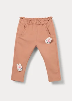 Pantaloni in french terry di cotone stretch bimba