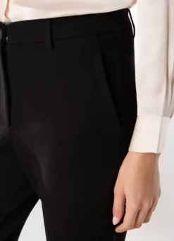 Pantaloni in punto Milano misto viscosa donna