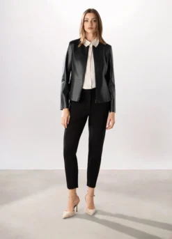 Pantaloni in punto Milano misto viscosa donna