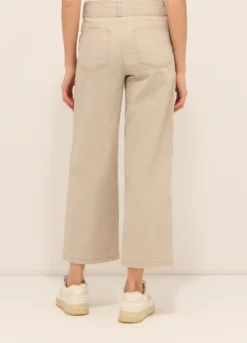 Pantaloni in twill di cotone stretch donna