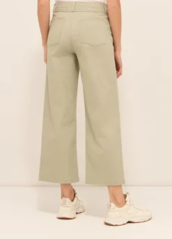 Pantaloni in twill di cotone stretch donna