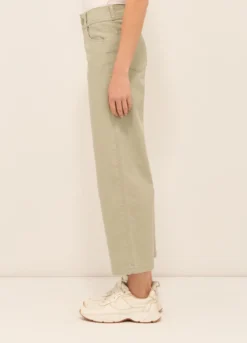 Pantaloni in twill di cotone stretch donna