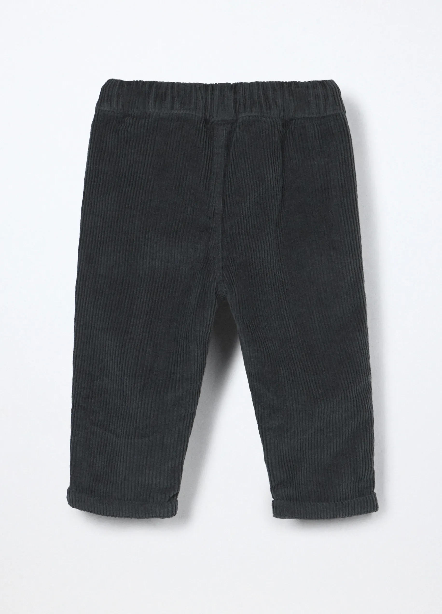 Pantaloni in velluto a coste di cotone stretch neonato