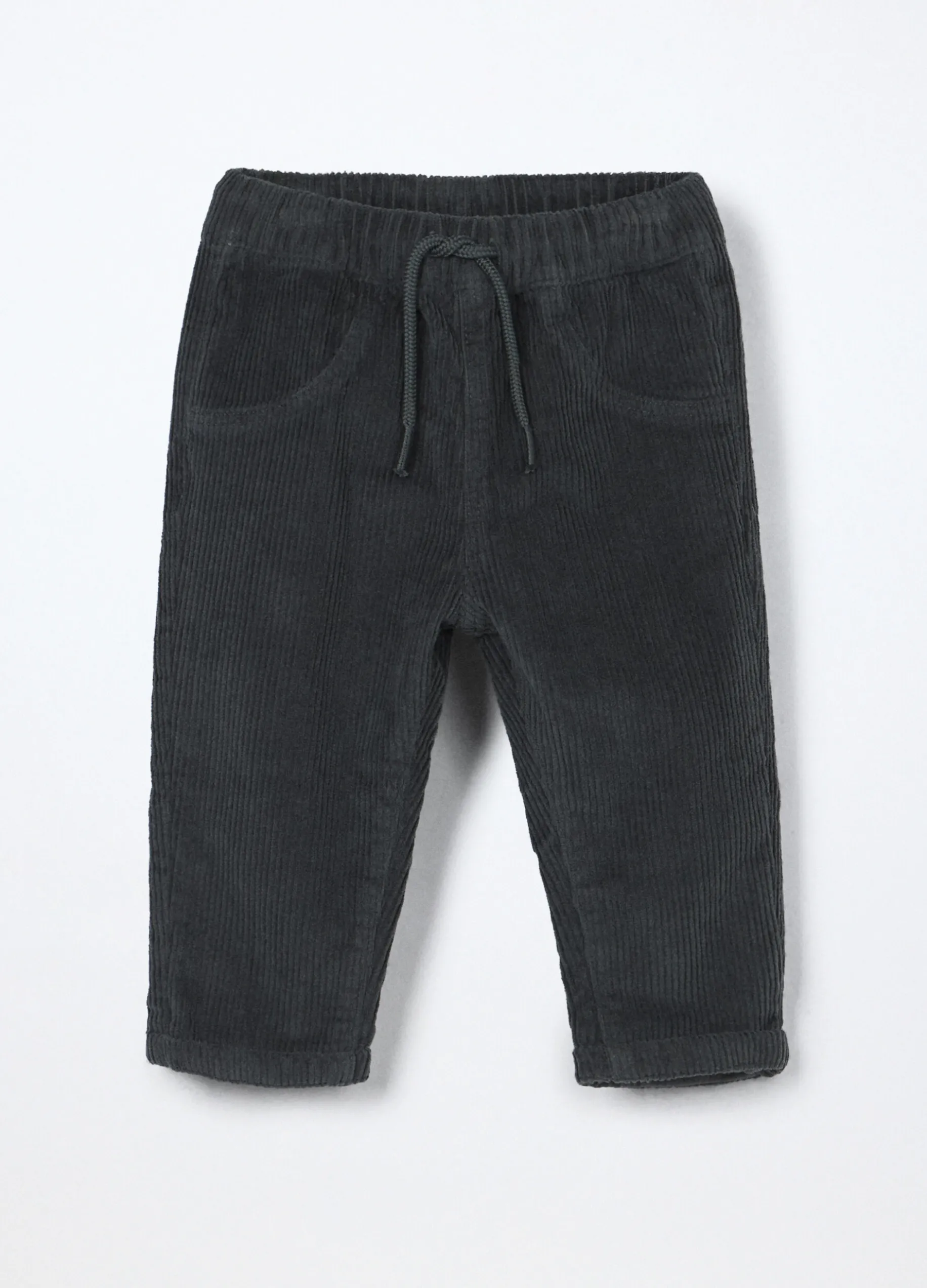 Pantaloni in velluto a coste di cotone stretch neonato