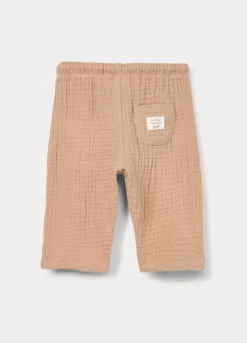 Pantaloni lunghi in puro cotone neonato