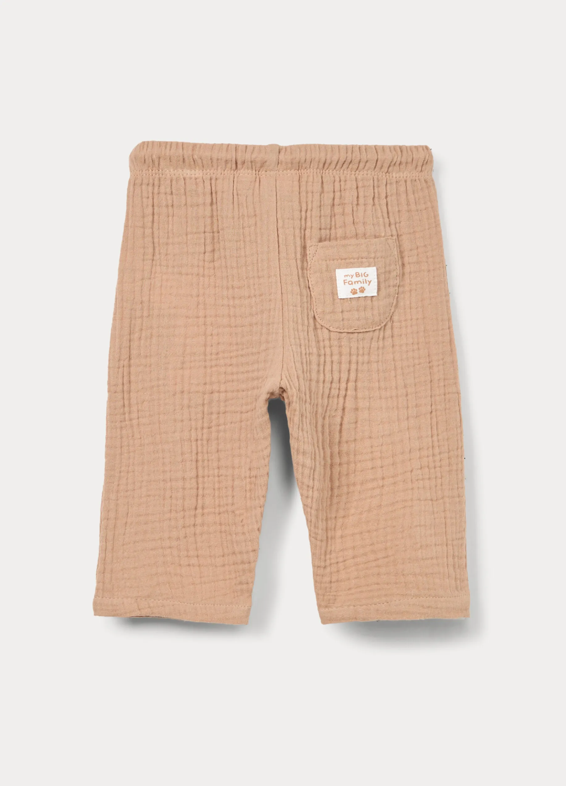 Pantaloni lunghi in puro cotone neonato