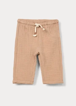 Pantaloni lunghi in puro cotone neonato