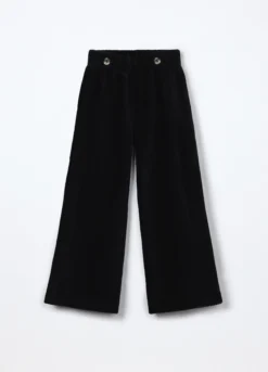 Pantaloni misto cotone velour bambina