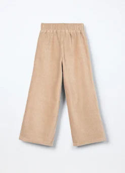 Pantaloni misto cotone velour bambina