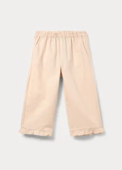 Pantaloni misto lino bambina