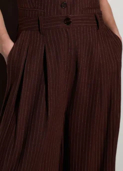 Pantaloni misto lino donna
