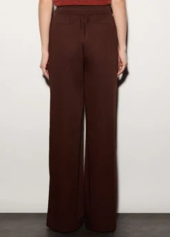 Pantaloni palazzo regular fit in puro cotone donna