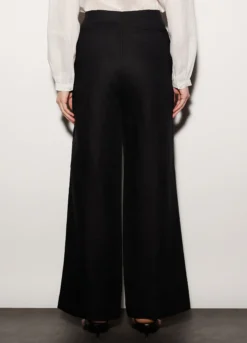 Pantaloni regular fit in puro lino donna