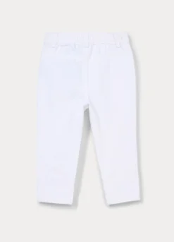 Pantaloni regular fit in twill di puro cotone bimbo