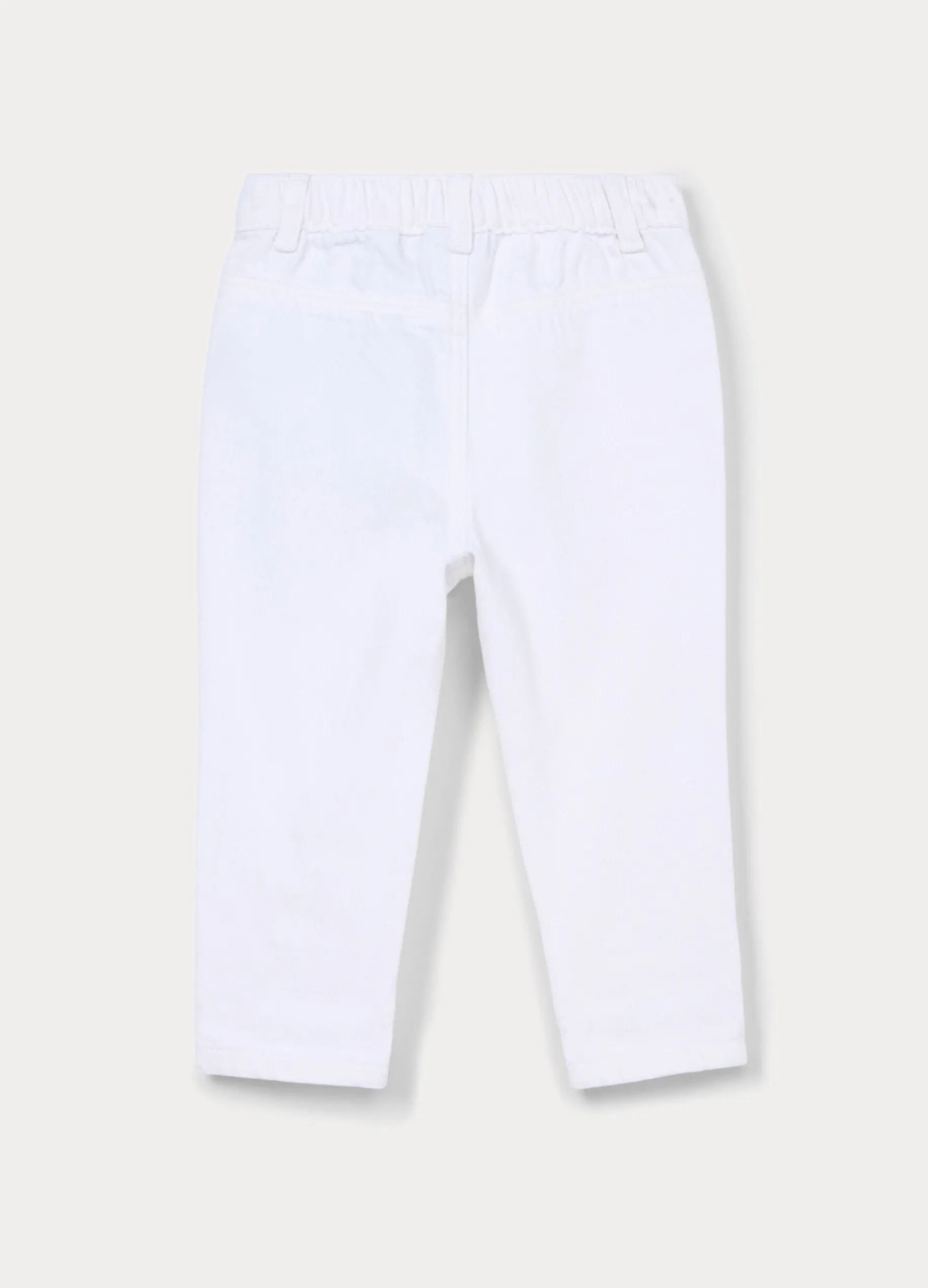 Pantaloni regular fit in twill di puro cotone bimbo