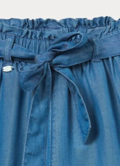 Pantaloni straight fit in pura lyocell bambina