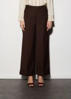 Pantaloni straight fit misto viscosa donna