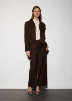 Pantaloni straight fit misto viscosa donna