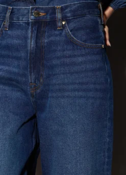 Pantaloni wide leg in denim donna