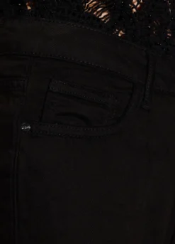 Pantaloni wide leg in denim donna