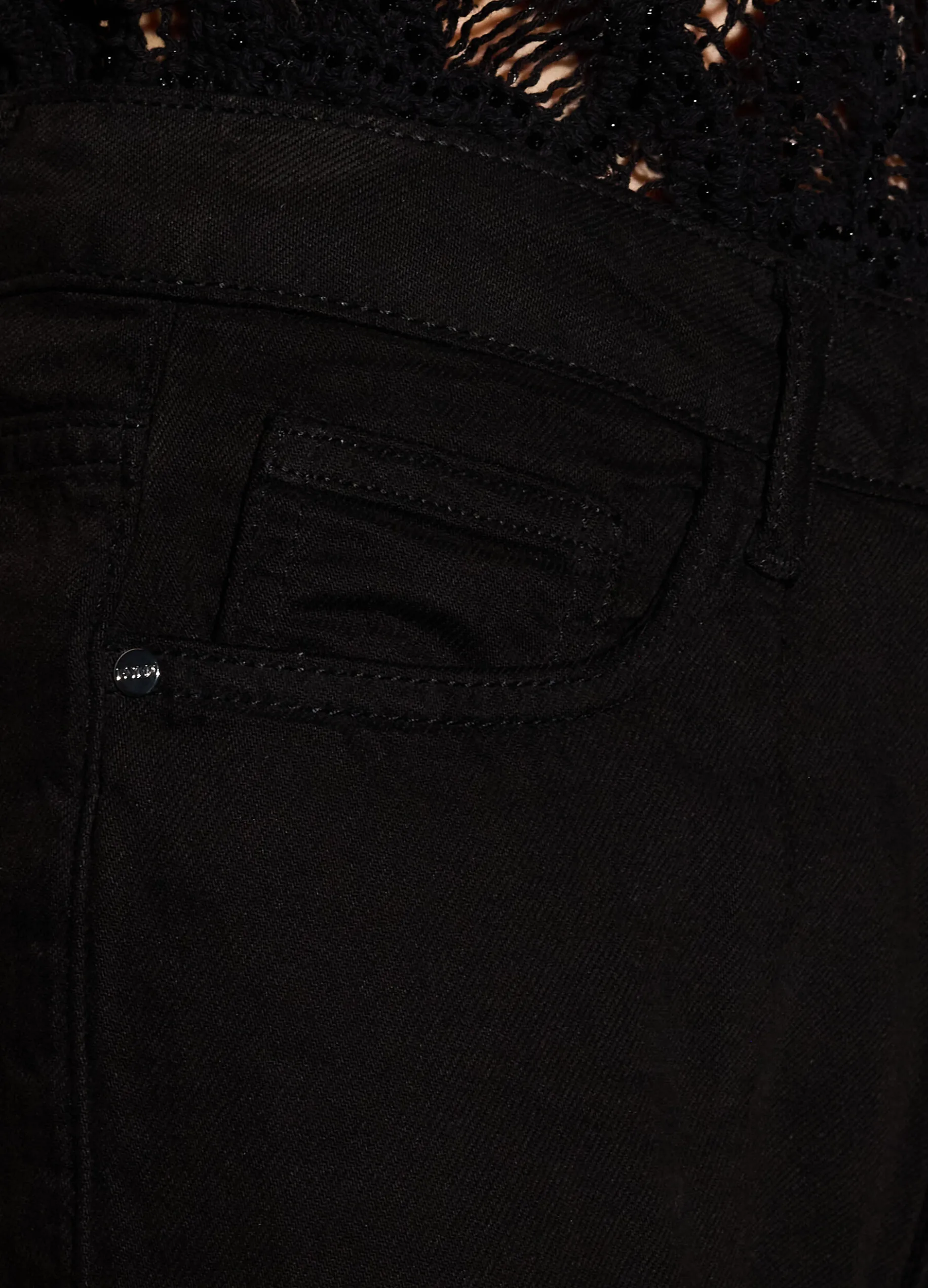 Pantaloni wide leg in denim donna