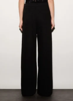 Pantaloni wide leg in denim donna
